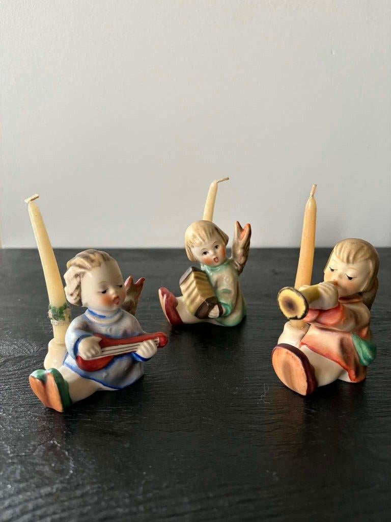 Hummel Goebel, 3 engeltjes met originele kaarsjes, Enlèvement ou Envoi, Utilisé, Hummel