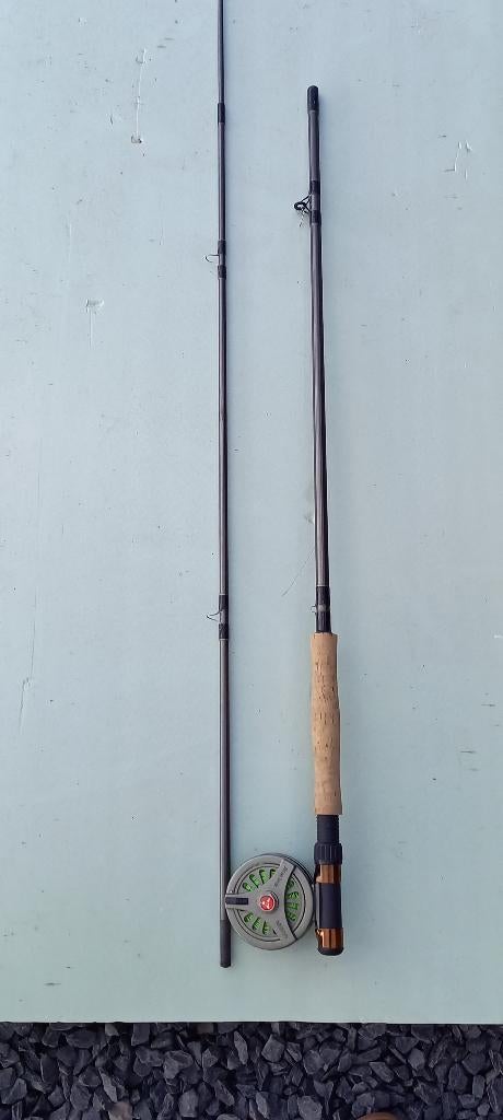 canne à mouche avec moulinet et soie Neuf, Ophalen of Verzenden, Nieuw, Complete set