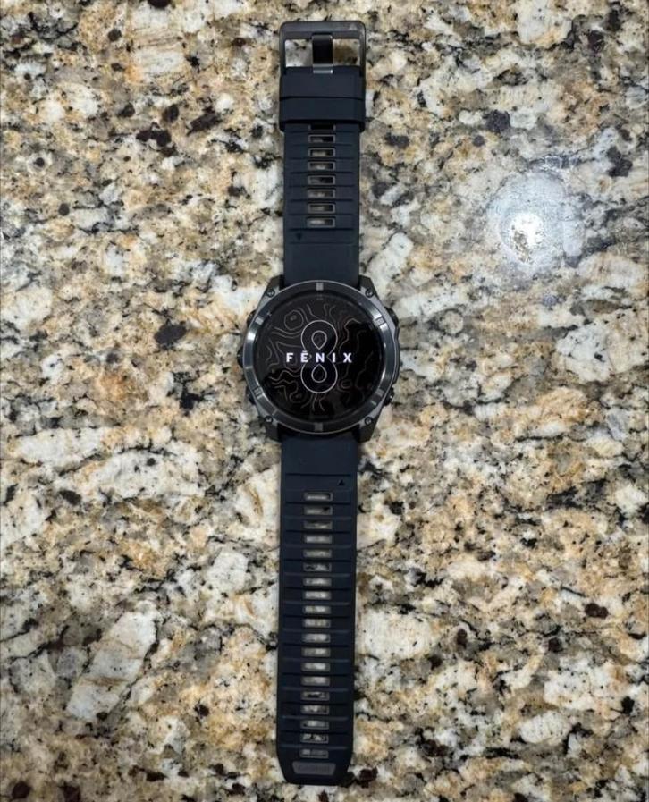 Garmin fenix 8 51 mm AMOLED GPS-smartwatch, Handtassen en Accessoires, Sporthorloges, Zo goed als nieuw, GPS, Ophalen of Verzenden