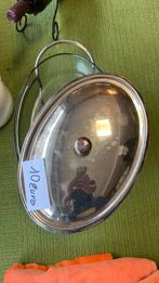 Photophore avec bougies chauffe-plat et argent, Enlèvement, Argent