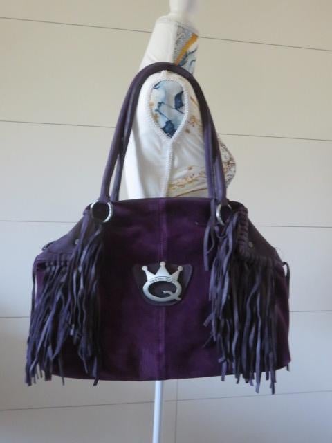 Paarse handtas : save the queen - nieuw - leder, Enlèvement ou Envoi, Neuf, Violet, Sac à main