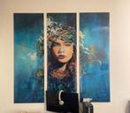 Prachtig Drieluik "Modern Portret" – Mart Waals – 150x150 cm, Ophalen