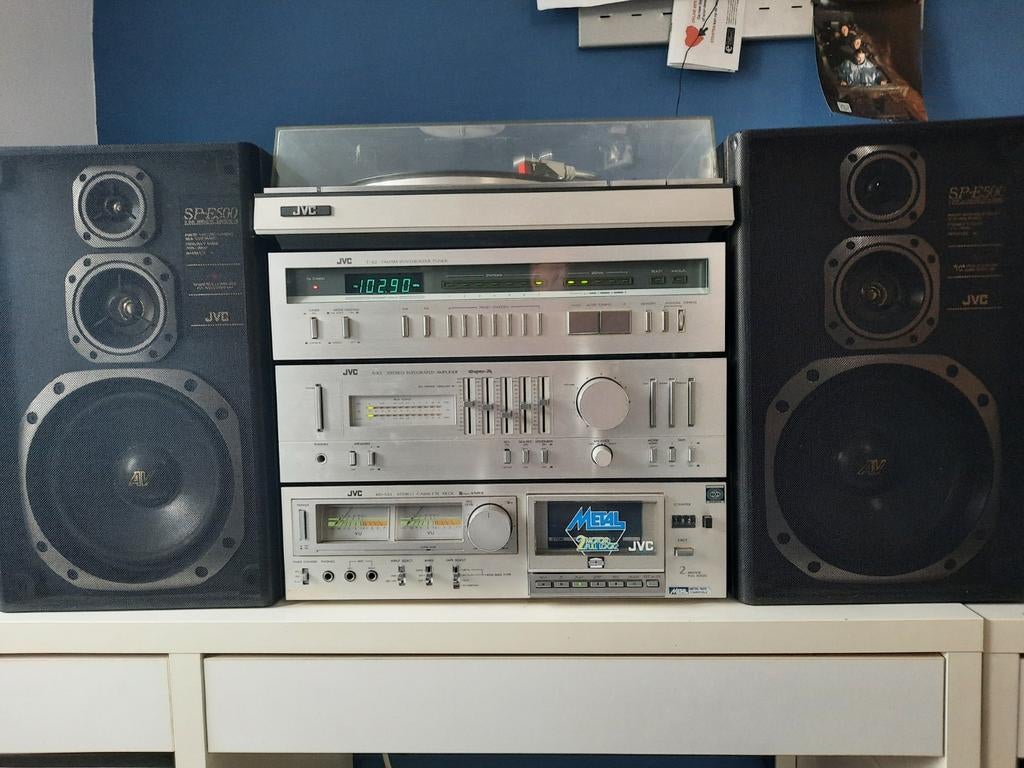 JVC stereoset uit 1980, de G-X200 en de SP-E500 luidsprekers, Audio, Tv en Foto, Stereoketens, Gebruikt, JVC, Losse componenten