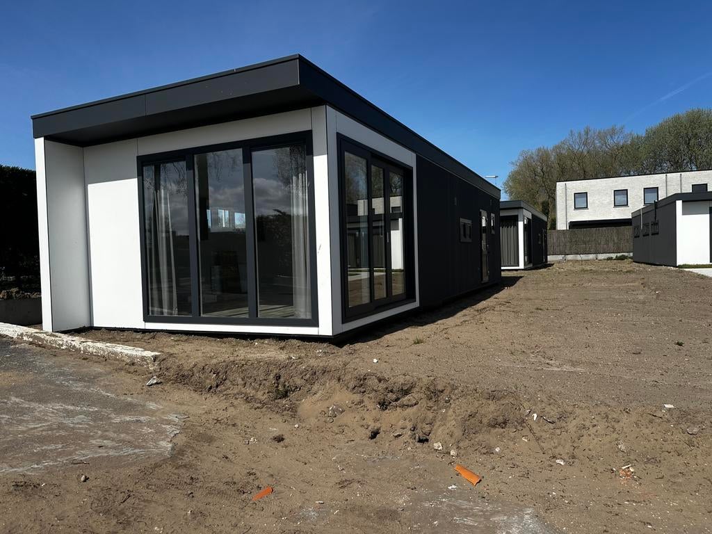 CHALET GREENBAY 1200x430/3 AFGEWERKT@POLDERPARK NIEUWPOORT, Caravans en Kamperen, Stacaravans