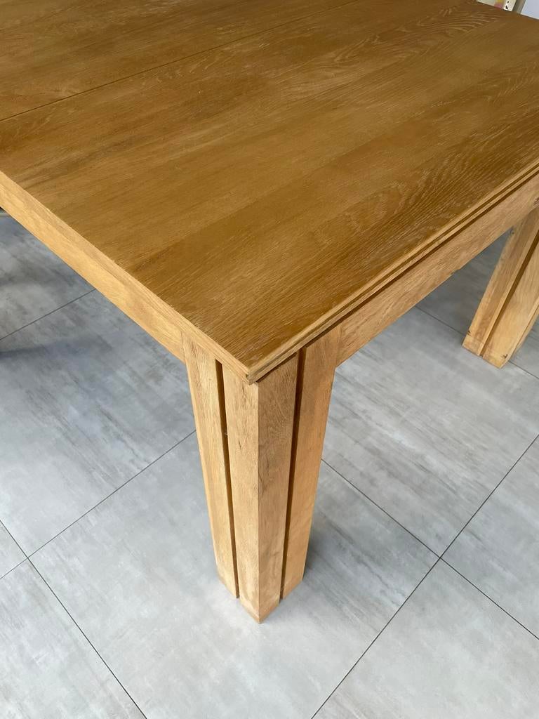 Table entièrement en chêne - extensible jusqu'à 4m40, Comme neuf, Enlèvement, Chêne, Rectangulaire