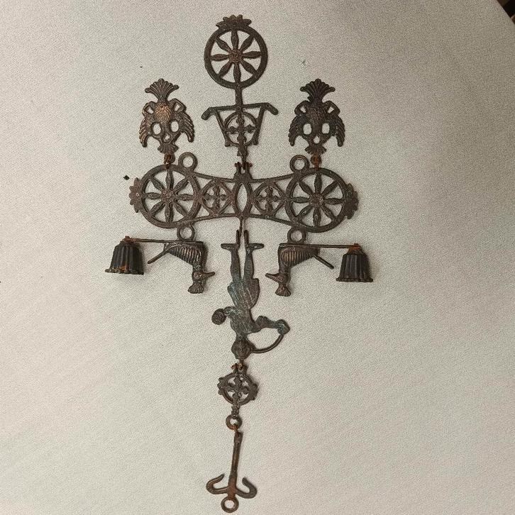 chandelier, Maison & Meubles, Accessoires pour la Maison | Bougeoirs & Bougies, Utilisé, Chandelier, Bronze ou Cuivre, Noir, Enlèvement ou Envoi