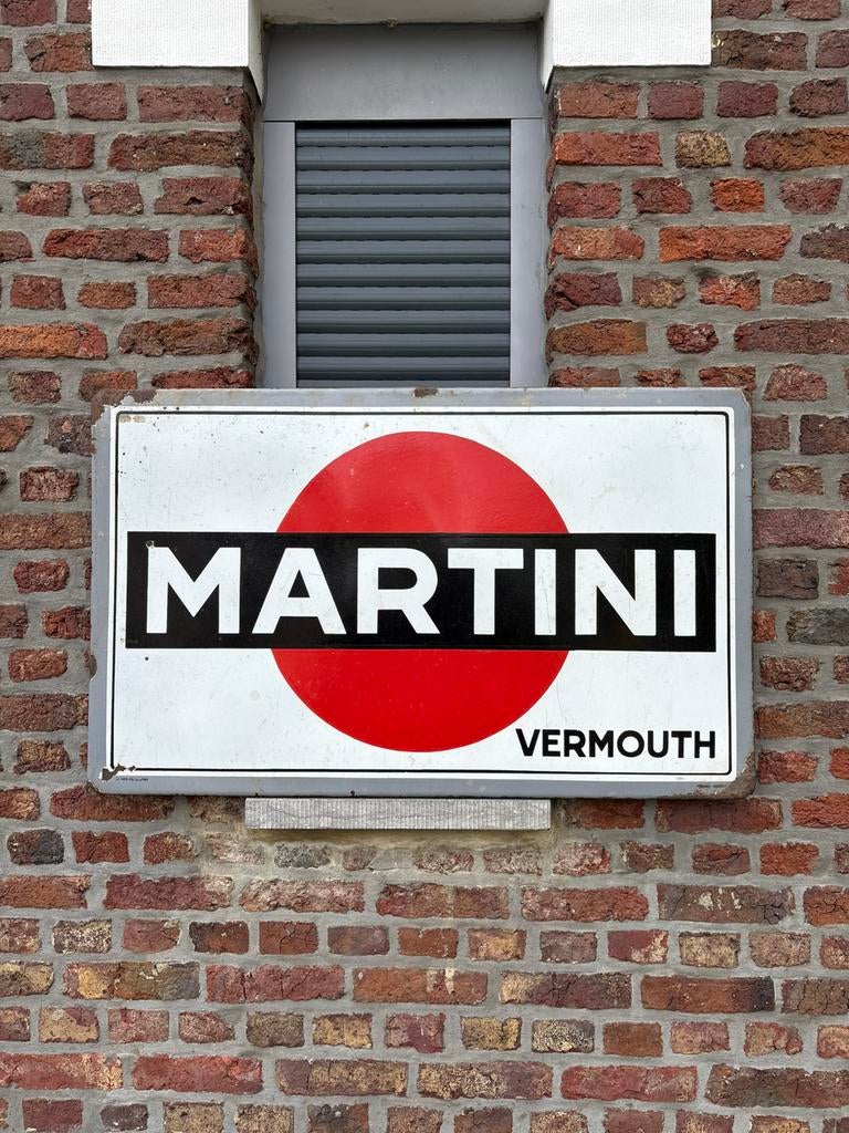 Emaille reclamanord Martini, Ophalen, Zo goed als nieuw, Reclamebord