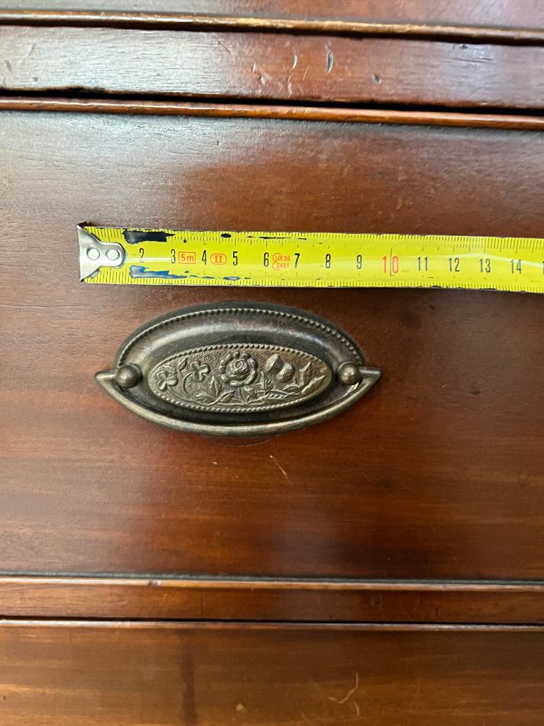 8 poignées anciennes ferrures de porte laiton cuivre, fleurs, Enlèvement ou Envoi