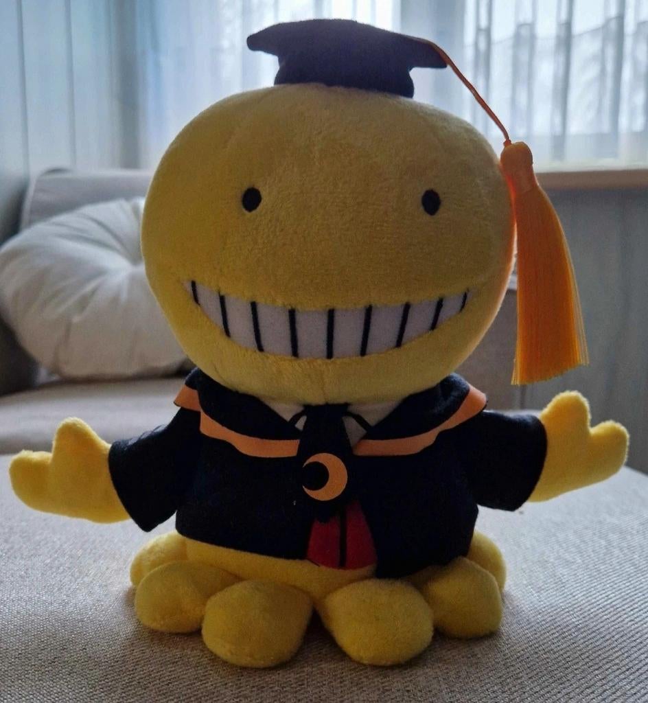 Assassination Classroom Koro-sensei plushie, Jaune, Enlèvement ou Envoi, Overige karakters, Comme neuf