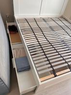 Bed, Huis en Inrichting, Slaapkamer | Bedden, Ophalen, Gebruikt, Wit, Tweepersoons