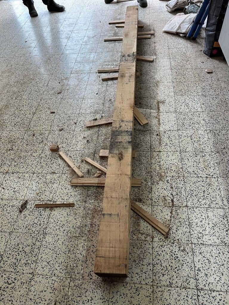 eiken balk 14 x14 x 300 cm, Ophalen, Nieuw, Hardhout, 250 cm of meer