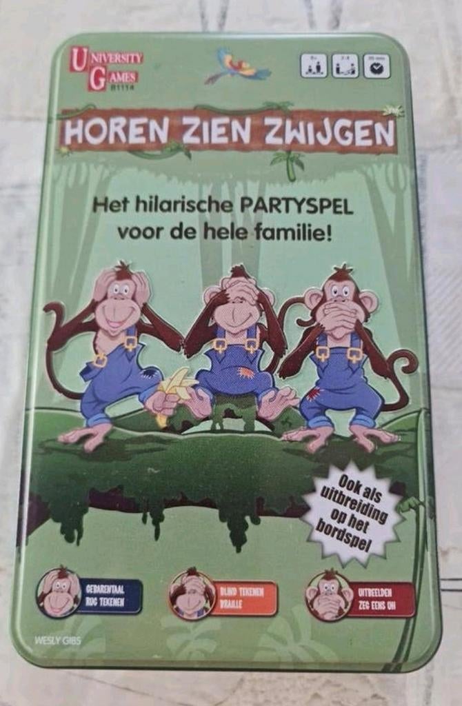 Gezelschapsspel : horen , zien en zwijgen, Ophalen of Verzenden