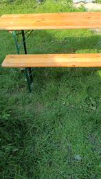Biertafels en banken, Ophalen, Gebruikt, Inklapbaar, Rechthoekig