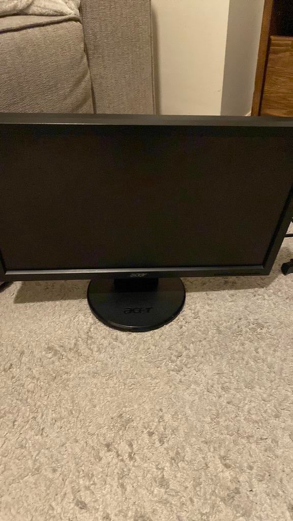 Acer monitor met VGA naar HDMI adapter, Informatique & Logiciels, Enlèvement ou Envoi, 60 Hz ou moins, Utilisé, HDMI