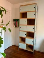 3 prachtige, grote mintblauwe Kewlox kasten, Métal, 25 à 50 cm, Avec tablette(s), Comme neuf