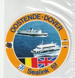 oude sticker Oostende Dover Sealink, Verzamelen, Ophalen of Verzenden, Zo goed als nieuw, Bedrijf of Vereniging