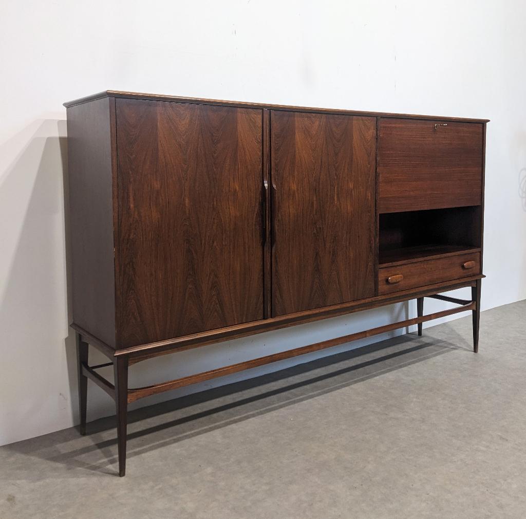 Scandinavisch vintage palissanderhouten highboard, Ophalen