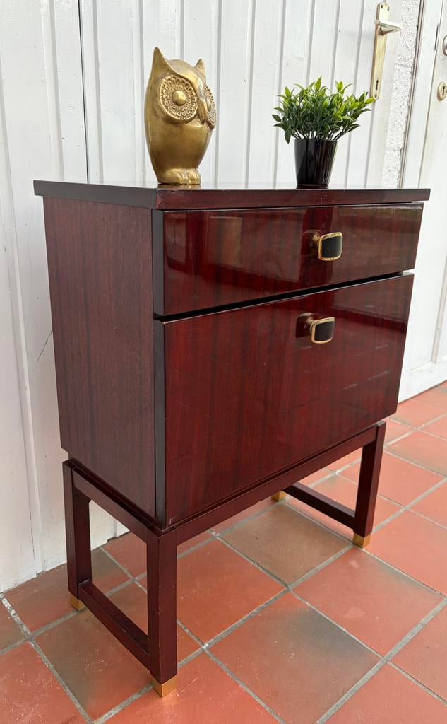 Table de chevet moderniste vintage, Enlèvement, Utilisé, Bois