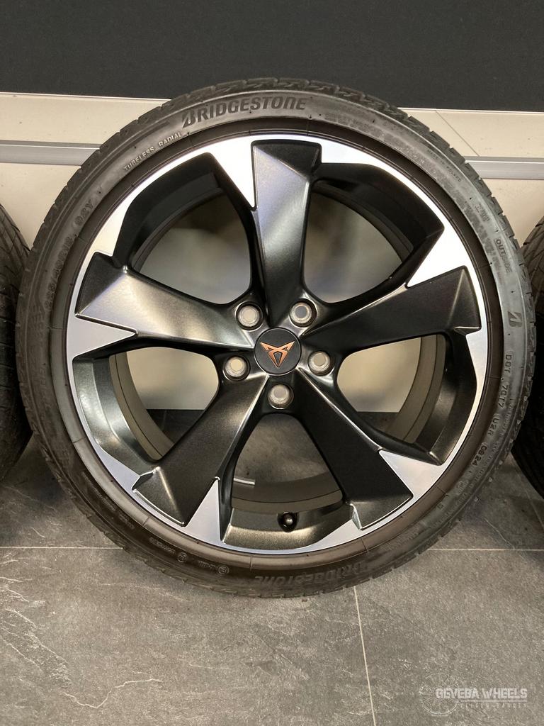 18” originele Cupra Leon / Seat Leon velgen + banden 5x112, Auto-onderdelen, Banden en Velgen, 18 inch, Gebruikt, -, -