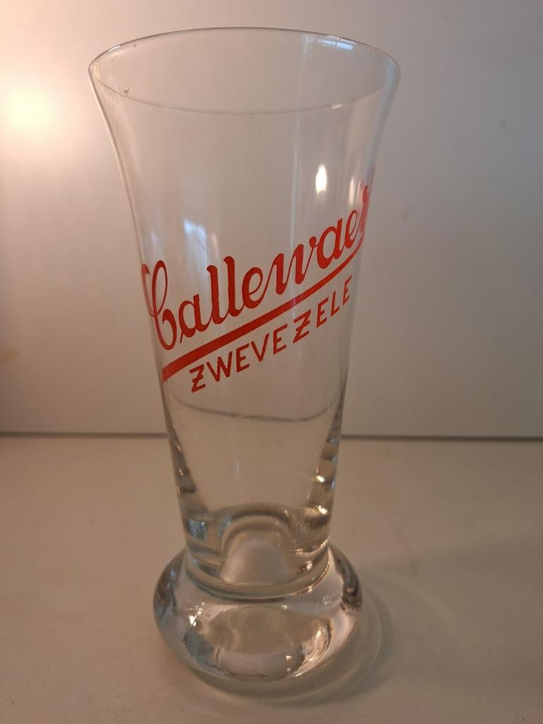 Oud bierglas Callewaert Zwevezele, Ophalen of Verzenden