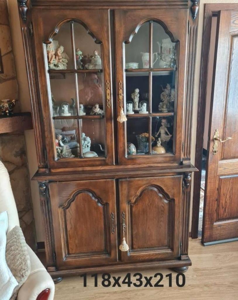 Massieve barkast  Vitrine halkast, Huis en Inrichting, Ophalen