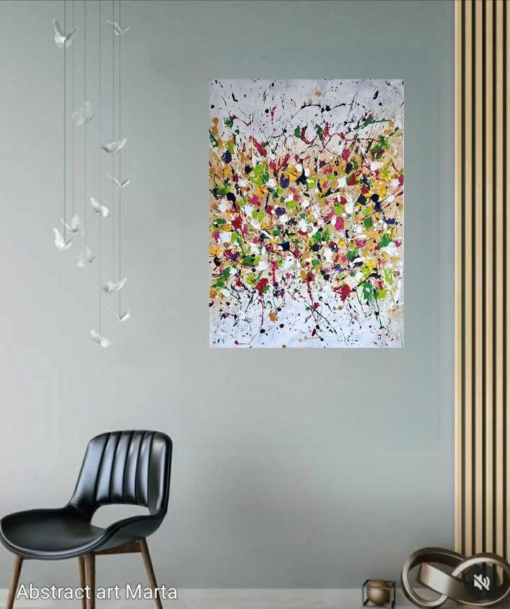 Le bonheur avec l'amour, Antiquités & Art, Art | Peinture | Abstraite, Enlèvement