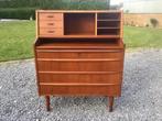 Vintage 60s Danish Christian Møller Desk / Secretaire, Ophalen, Gebruikt
