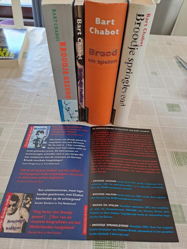 Herman Brood tetralogie van Bart Chabot, Boeken, Ophalen of Verzenden