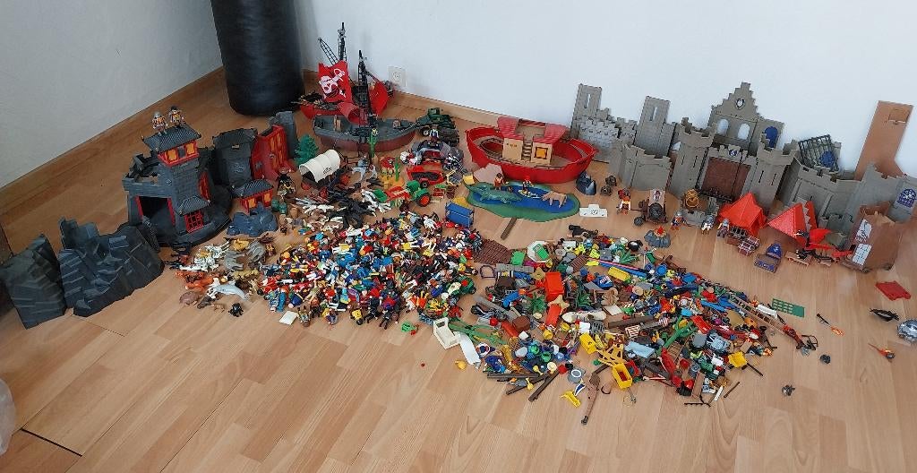 Groot lot playmobiel vitage en recenter., Ophalen, Gebruikt, Los Playmobil