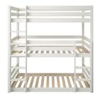 Wit massief houten stapelbed voor drie personen, Ophalen, Gebruikt, Stapelbed