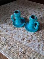 Kaarsenpannetjes blauw, Overige materialen, Blauw, Ophalen of Verzenden, Zo goed als nieuw