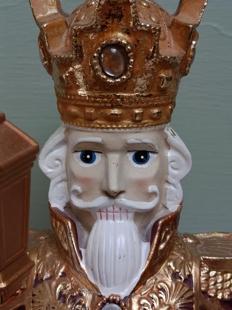 “Grand casse-noisette roi 40 cm résine déco Noël”