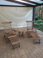 Deckchairs - ligzetels teak, Tuin en Terras, Ophalen