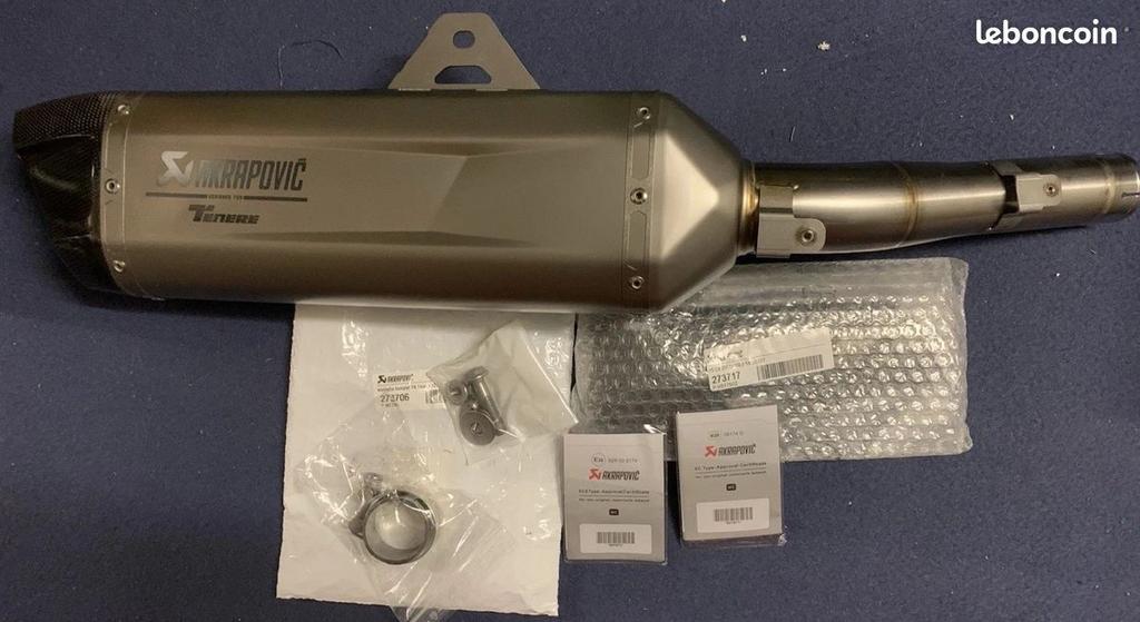 Echappement akrapovic Tenere 700, Ophalen of Verzenden, Gebruikt