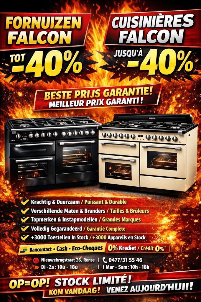 meilleures offres Falcon Stove Top jusqu'à -40 %, Electroménager, Cuisinières, Neuf, Enlèvement