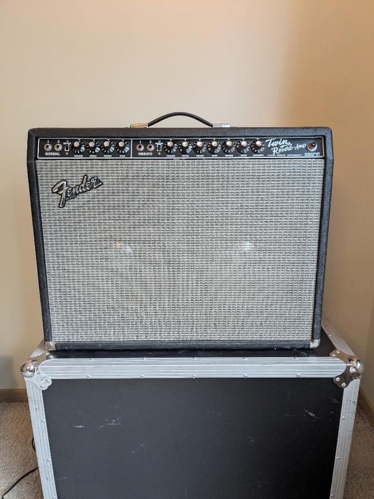Fender Twin Reverb 1972 (blackface mod) incl. flightcase, Muziek en Instrumenten, Versterkers | Bas en Gitaar, Gebruikt, Gitaar