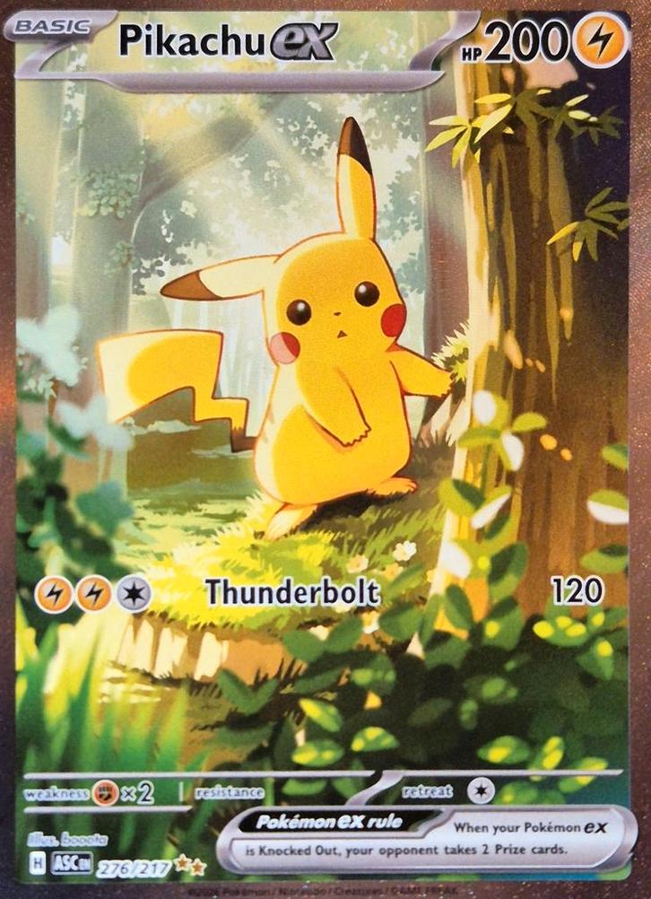 Pokémon Pikachu ex 276/217 – Ultra Rare Full Art – Near Mint, Hobby en Vrije tijd, Verzamelkaartspellen | Pokémon, Nieuw, Losse kaart