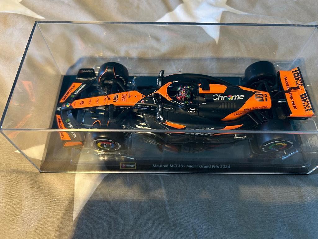 McLaren MCL38, Oscar Piastri, GP Miami 2024 Burago 1/24, Ophalen of Verzenden, Nieuw, Auto, Burago