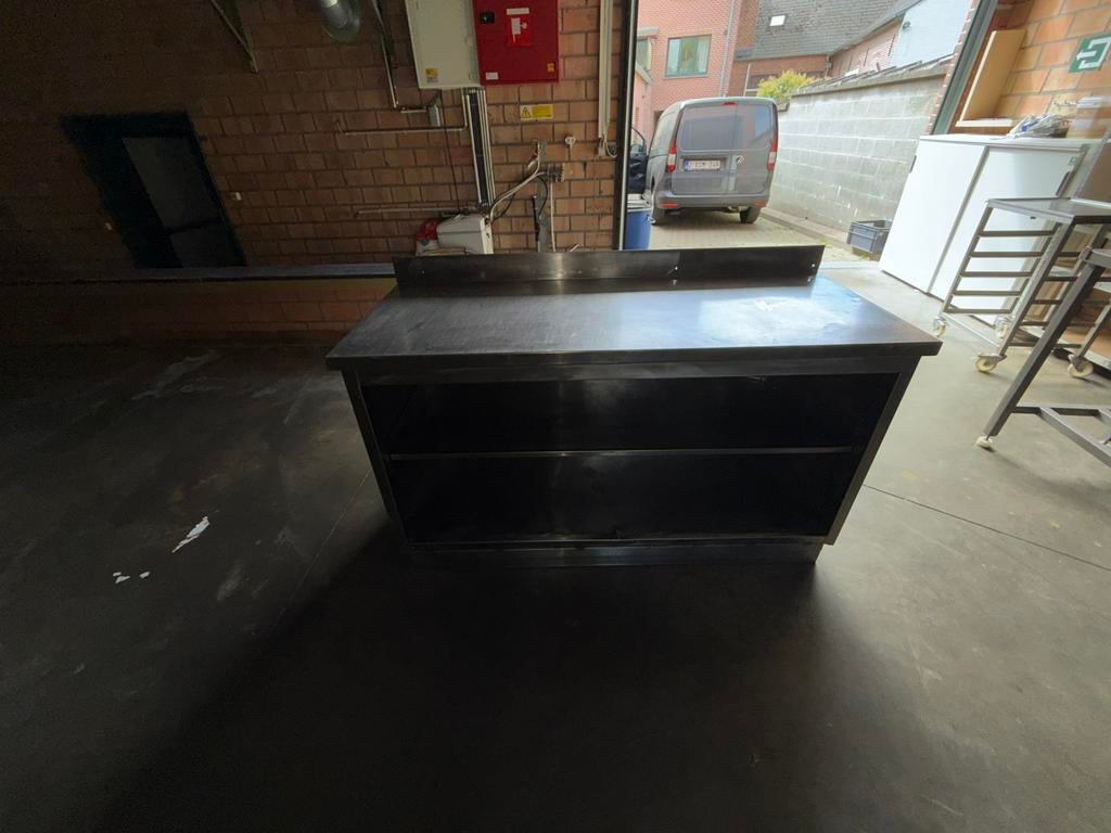 Inox kast 3 laags, Ophalen, Gebruikt, Meubilair