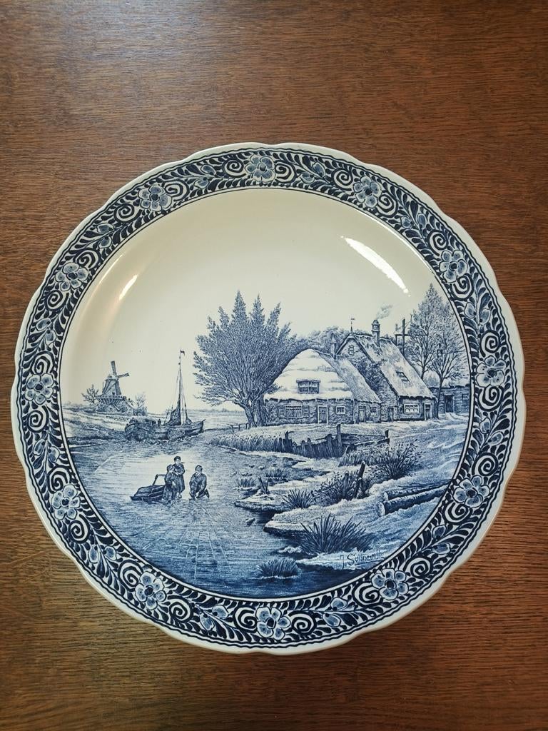 Delfts Blauw wandbord 40cm, Ophalen