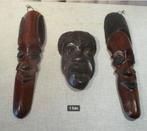 3 magnifiques masques africains en bois, Enlèvement ou Envoi