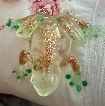 Grenouille fait main en résine Objet unique +_ 18cm   Peut s, Enlèvement ou Envoi, Neuf