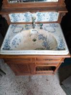 Eiken meubel met porseleinen wasbak, Antiek en Kunst, Ophalen