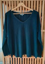 Losse T-shirt longsleeve. Large JBC. Met glitterboordje, Blauw, JBC, Maat 42/44 (L), Ophalen of Verzenden