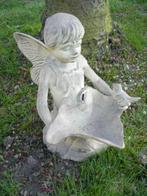 statue d une elfe porte plateau en fonte pat blanc ., Jardin & Terrasse, Autres types, Enlèvement ou Envoi, Métal, Neuf