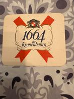 Oude bierviltje 1664kronenbourg, Verzamelen, Biermerken, Ophalen of Verzenden, Gebruikt, Viltje(s)