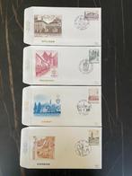 FDC enveloppe (4st) Abdijen: eerste dagstempel, Ophalen of Verzenden, Brief