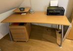 Stijlvolle, kwalitatieve bureautafel en grote bureaukast, Huis en Inrichting, Bureaus, Ophalen, Zo goed als nieuw, Bureau