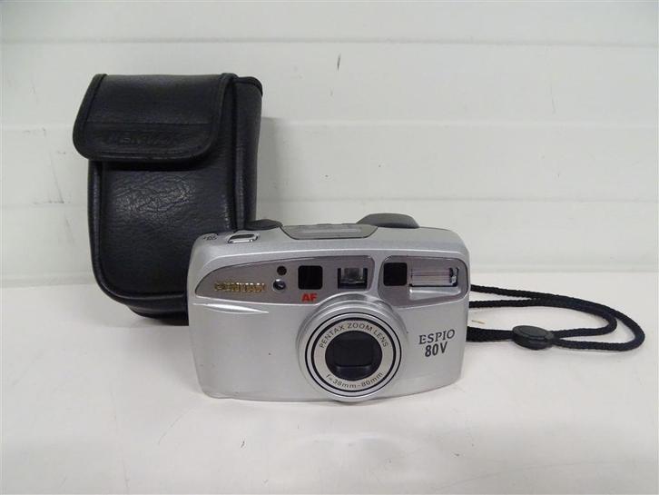A6349. Pentax Espio 80v + Opberghoes, Audio, Tv en Foto, Fotocamera's Analoog, Gebruikt, Pentax, Ophalen of Verzenden