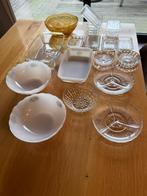 Glazen (oven)schalen allerlei 14 stuks, Ophalen, Zo goed als nieuw, Glas, Kom(men)